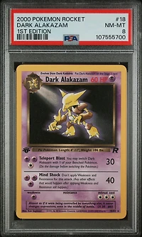 2000 Pokemon Rocket 18 Dark Alakazam 1st Edition PSA