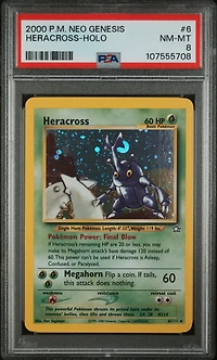 2000 Pokemon Neo Genesis 6 Heracross-holo PSA