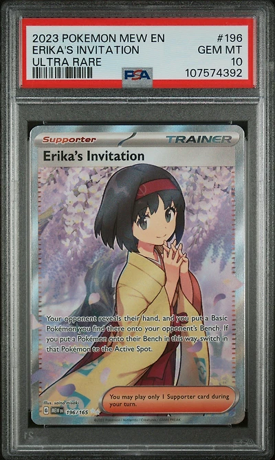 2023 Pokemon Mew En-151 196 Erika's Invitation Ultra Rare PSA