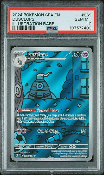 2024 Pokemon Sfa En-shrouded Fable 069 Dusclops Illustration Rare PSA