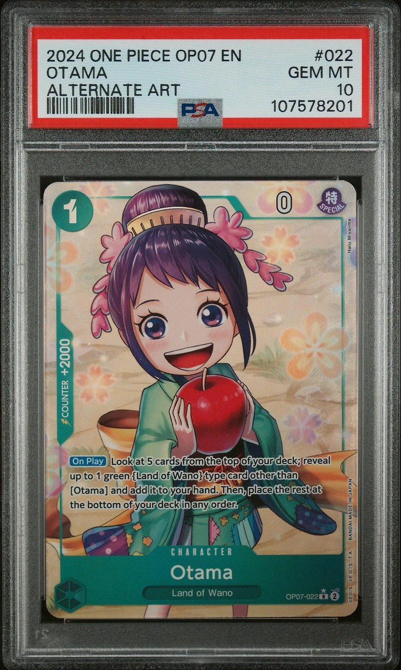 2024 One Piece Op07-500 Years In The Future 022 Otama Alternate Art PSA 10