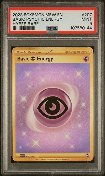 2023 Pokemon Mew En-151 207 Basic Psychic Energy Hyper Rare PSA