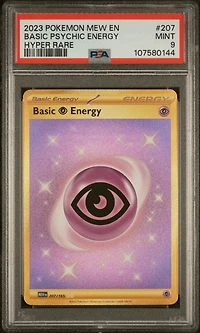 2023 Pokemon Mew En-151 207 Basic Psychic Energy Hyper Rare PSA
