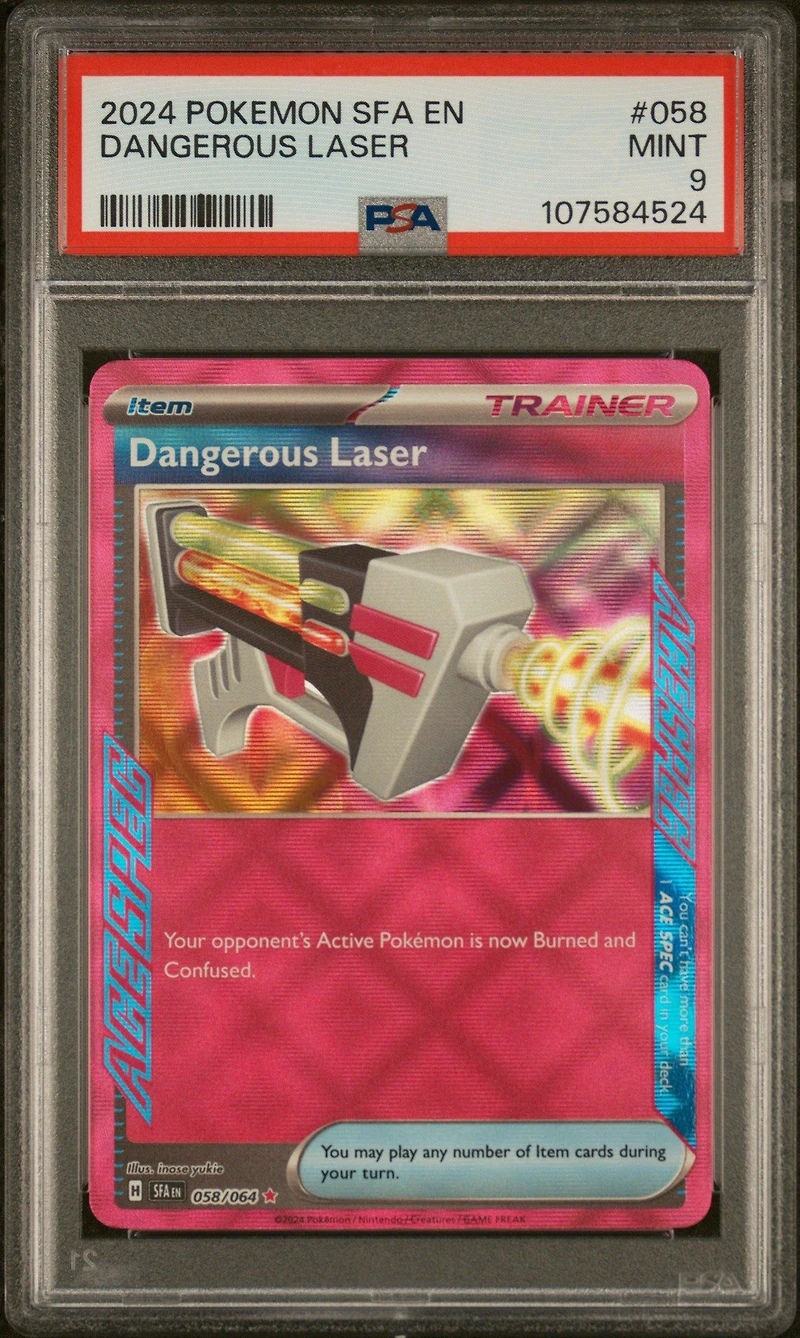2024 Pokemon Sfa En-shrouded Fable 058 Dangerous Laser PSA 9