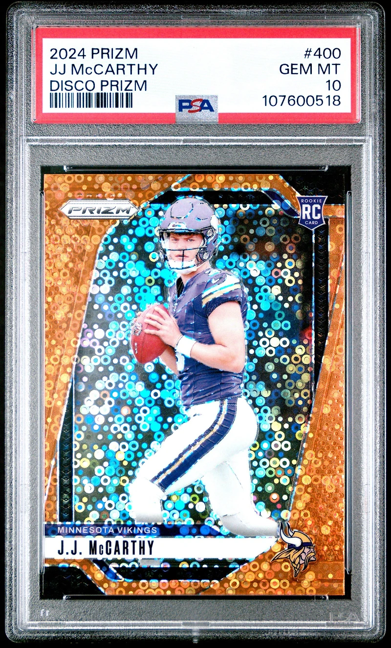 2024 Panini Prizm 400 Jj Mccarthy Disco Prizm PSA
