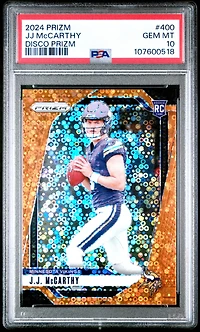 2024 Panini Prizm 400 Jj Mccarthy Disco Prizm PSA