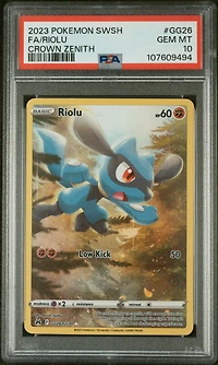 2023 Pokemon Sword And Shield Crown Zenith Gg26 Full Art/riolu PSA
