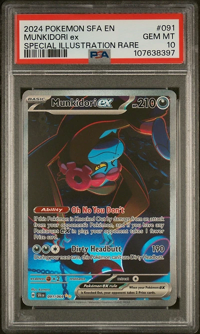 2024 Pokemon Sfa En-shrouded Fable 091 Munkidori Ex Special Illustration Rare PSA