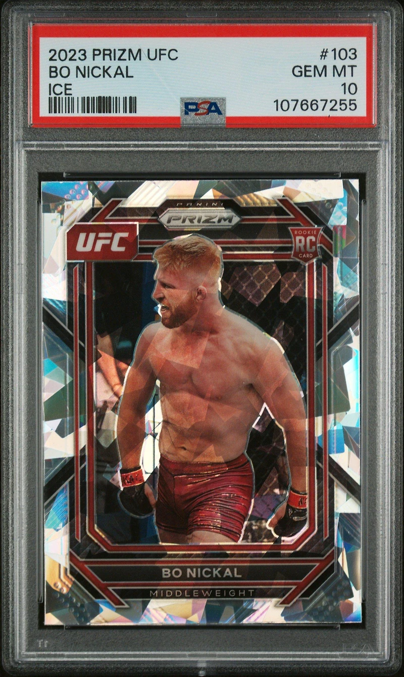 2023 Panini Prizm Ufc 103 Bo Nickal Ice PSA 10