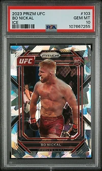 2023 Panini Prizm Ufc 103 Bo Nickal Ice PSA 10