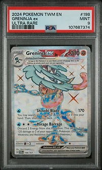 2024 Pokemon Twm En-twilight Masquerade 198 Greninja Ex Ultra Rare PSA
