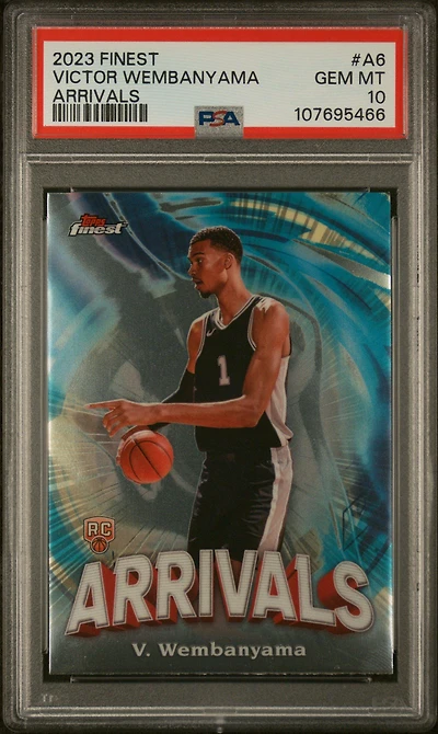 2023 Topps Finest Arrivals A6 Victor Wembanyama PSA 10