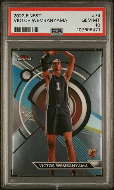 2023 Topps Finest 76 Victor Wembanyama PSA 10