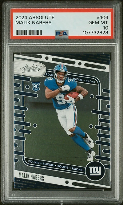 2024 Panini Absolute 106 Malik Nabers PSA 10