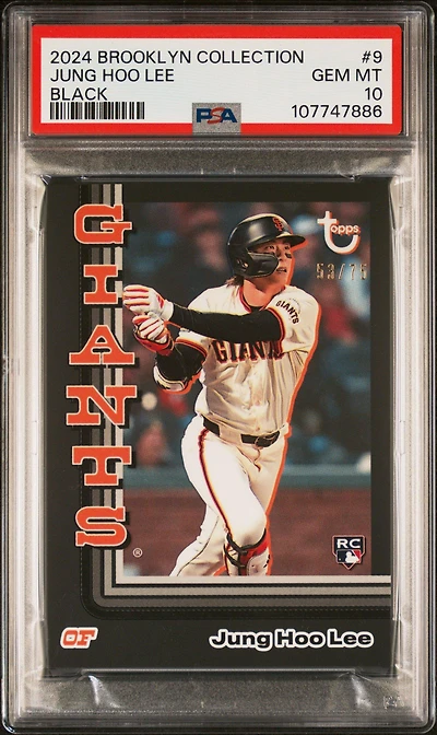 2024 Topps Brooklyn Collection 9 Jung Hoo Lee Black PSA 10