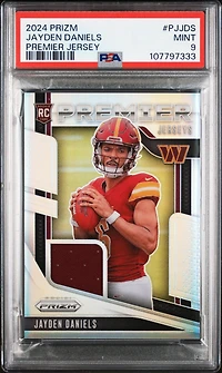 2024 Panini Prizm Premier Jerseys Pjjds Jayden Daniels PSA 9