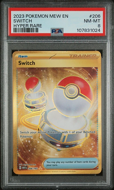 2023 Pokemon Mew En-151 206 Switch Hyper Rare PSA