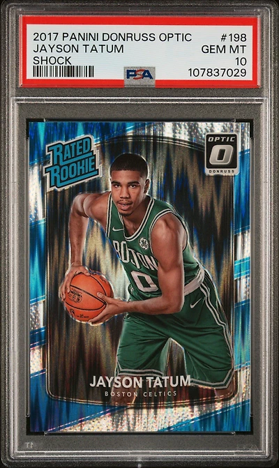 2017 Panini Donruss Optic 198 Jayson Tatum Shock PSA