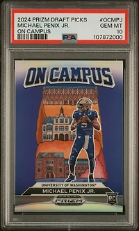 2024 Panini Prizm Draft Picks On Campus Ocmpj Michael Penix Jr. PSA 10