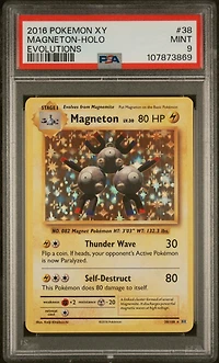 2016 Pokemon Xy Evolutions 38 Magneton-holo PSA
