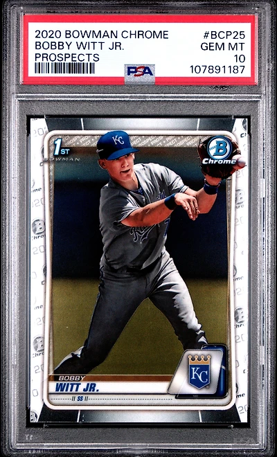 2020 Bowman Chrome Prospects Bcp25 Bobby Witt Jr. PSA