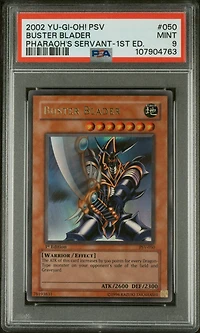2002 Yu-gi-oh! Psv-pharaoh's Servant 050 Buster Blader 1st Edition PSA 9