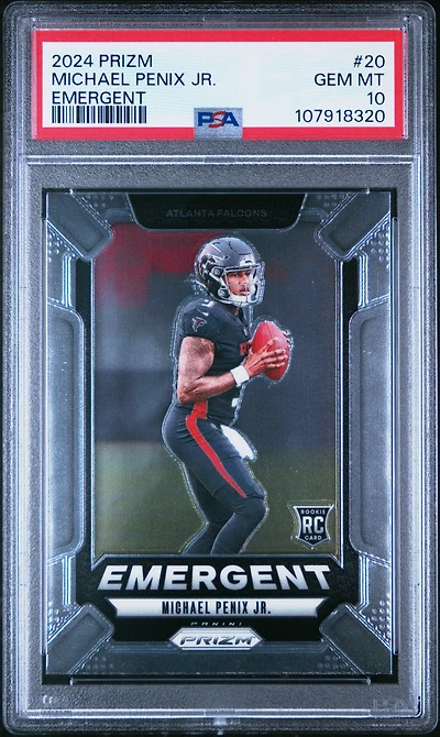 2024 Panini Prizm Emergent 20 Michael Penix Jr. PSA 10