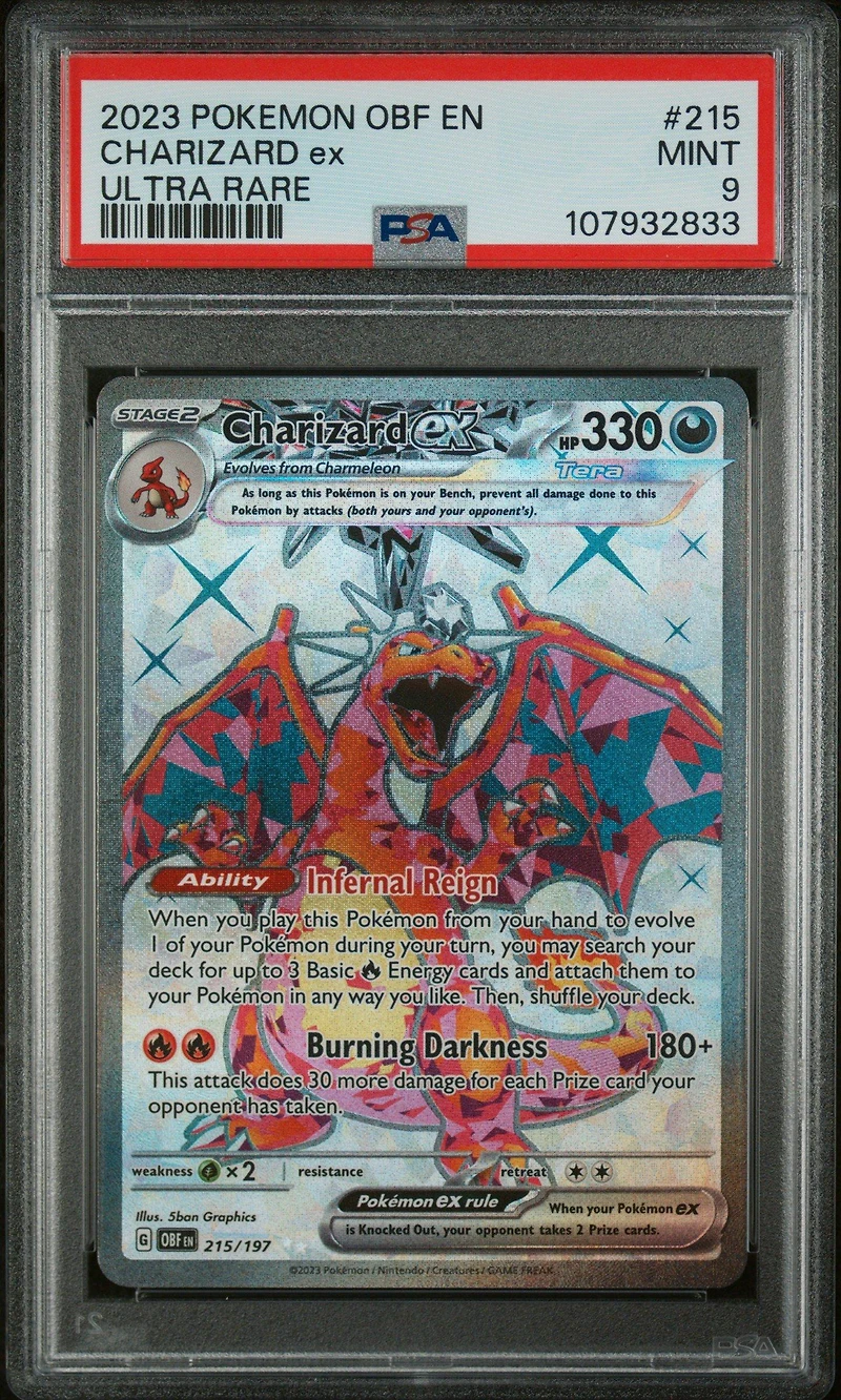 2023 Pokemon Obf En-obsidian Flames 215 Charizard Ex Ultra Rare PSA