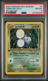 2000 Pokemon Neo Genesis 1st Edition 7 Jumpluff-holo PSA