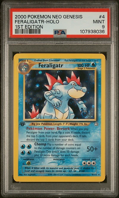 2000 Pokemon Neo Genesis 1st Edition Feraligatr-holo PSA