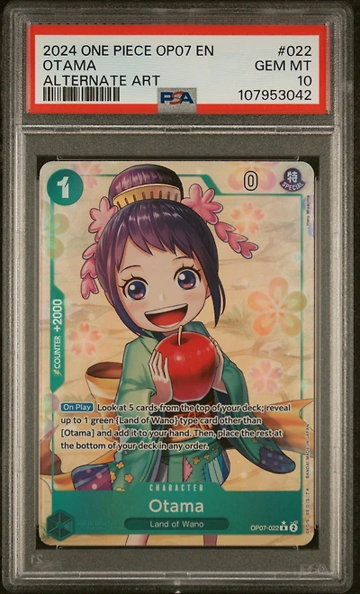 2024 One Piece Op07-500 Years In The Future 022 Otama Alternate Art PSA 10