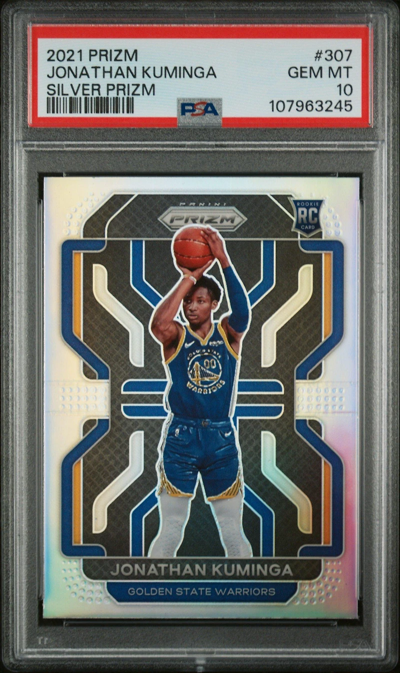 2021 Panini Prizm 307 Jonathan Kuminga Silver Prizm PSA 10