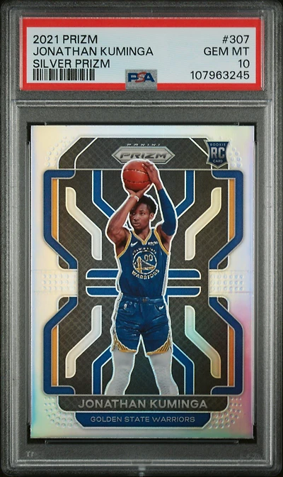2021 Panini Prizm 307 Jonathan Kuminga Silver Prizm PSA 10