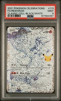 2021 Pokemon Celebrations Classic Collection 113 Full Art/reshiram PSA