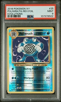 2016 Pokemon Xy Evolutions 25 Poliwrath-reverse Foil PSA
