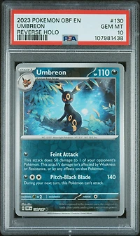 2023 Pokemon Obf En-obsidian Flames 130 Umbreon Reverse Holo PSA