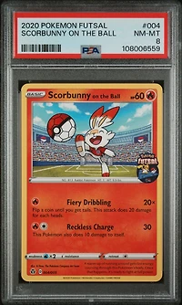 2020 Pokemon Futsal 004 Scorbunny On The Ball PSA