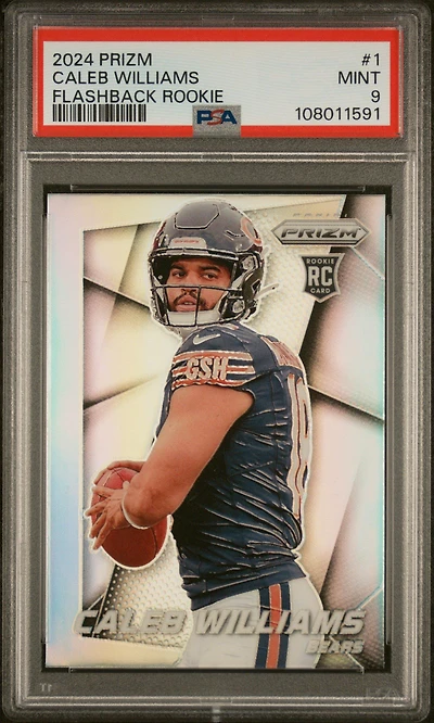 2024 Panini Prizm Prizm Flashback Rookie 1 Caleb Williams PSA 9