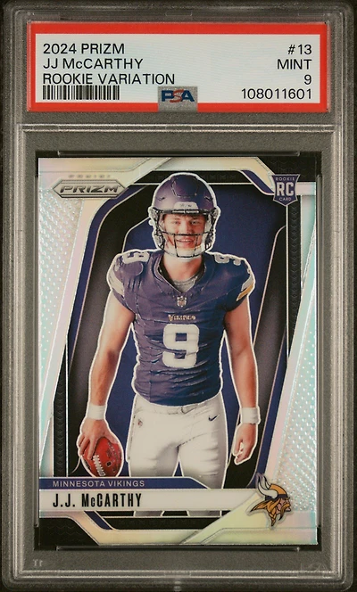 2024 Panini Prizm Rookie Variation 13 Jj Mccarthy PSA