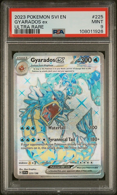 2023 Pokemon Svi En-scarlet & Violet 225 Gyarados Ex Ultra Rare PSA