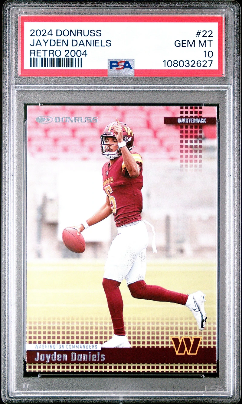 2024 Panini Donruss Retro 2004 22 Jayden Daniels PSA 10