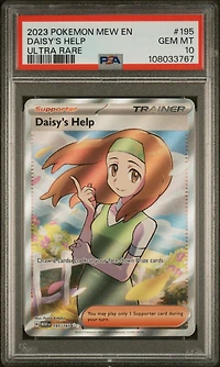 2023 Pokemon Mew En-151 195 Daisy's Help Ultra Rare PSA