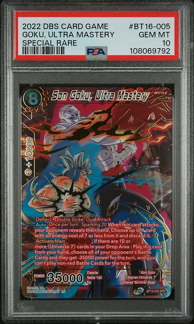 2022 Dragon Ball Super Card Game Series 16 Realm Of The Gods Bt16-005 Son Goku