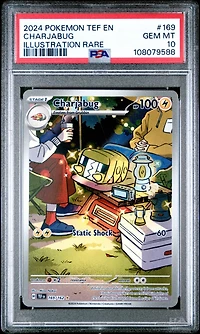 2024 Pokemon Tef En-temporal Forces 169 Charjabug Illustration Rare PSA