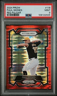 2024 Panini Prizm 118 Paul Skenes Red Pulsar PSA 9