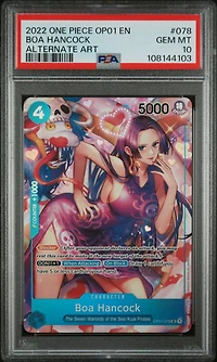 2022 One Piece Op01-romance Dawn 078 Boa Hancock Alternate Art PSA 10