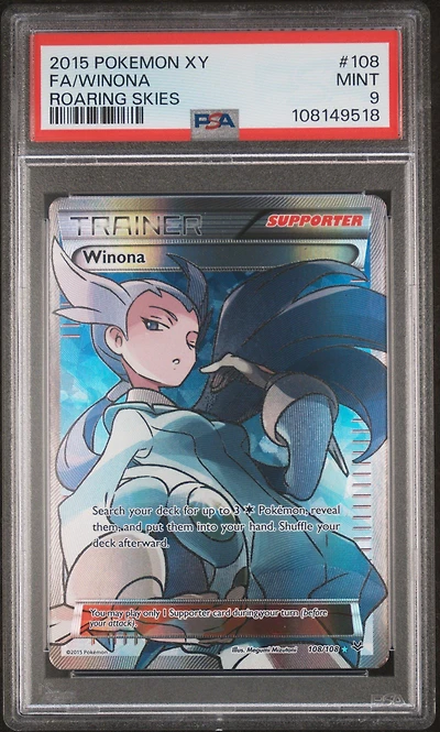 2015 Pokemon Xy Roaring Skies 108 Full Art/winona PSA