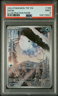 2024 Pokemon Tef En-temporal Forces 168 Snom Illustration Rare PSA 9
