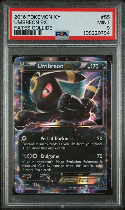 2016 Pokemon Xy Fates Collide 55 Umbreon Ex PSA