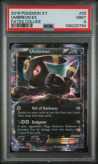 2016 Pokemon Xy Fates Collide 55 Umbreon Ex PSA